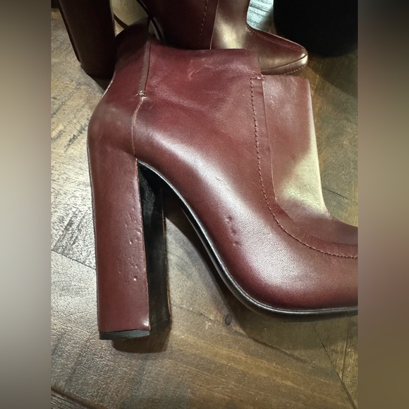 EUC Alexander  Kim Oxblood Womens Boots Size 38.5 EU - Picture 8 of 12